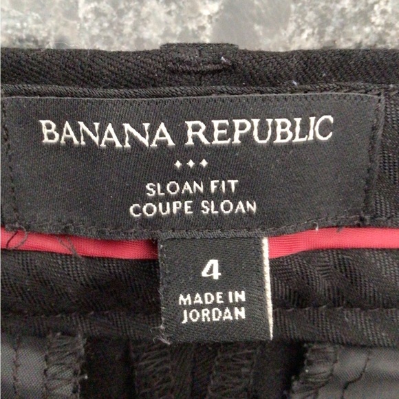 BANANA REPUBLIC Sloan Fit Black Stretch Slim Ankle Pants - US 4 - Picture 2 of 4